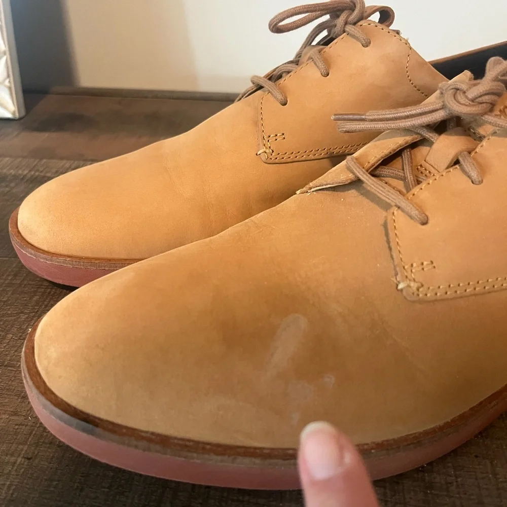 Clarks Active Air Men’s Tan Suede Lace-Up Casual Derby‎ Shoes Size 10